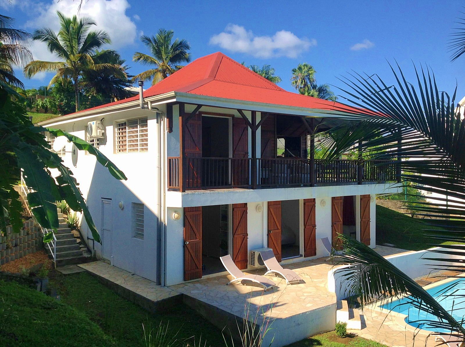 Loue villa 6 ou 10 couchages Vue mer piscine à Sainte Rose